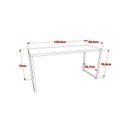 Ver imagem 4 de Escrivaninha Mesa Escritório com Gaveteiro Kuadra 4 Gavetas 150cm Industrial Yescasa Nogal Marrom