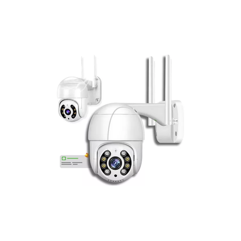 Câmera Externa Wifi Noturna Ip66 Hd Infravermelho App Icsee Cor Branco