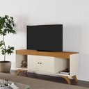 Ver imagem 2 de Rack 2 Portas Sevilha 1600 Mavular Cor:Off White/Naturalle