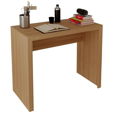 Escrivaninha Mesa Escritorio Me4139 Amendoa Tecno Mobili