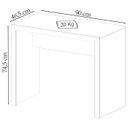 Ver imagem 4 de Escrivaninha Mesa Escritorio Me4139 Amendoa Tecno Mobili
