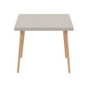 Ver imagem 4 de Mesa Safira Quadrada 70 cm com Tampo em MDF Camurça e Pés de Madeira Natural