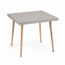 Ver imagem 5 de Mesa Safira Quadrada 70 cm com Tampo em MDF Camurça e Pés de Madeira Natural