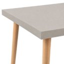Ver imagem 3 de Mesa Safira Quadrada 70 cm com Tampo em MDF Camurça e Pés de Madeira Natural