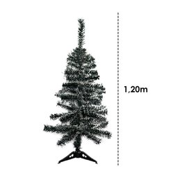 Árvore Pinheiro de Natal Luxo Verde Nevada 1,20 M 110 Galhos - 4