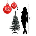 Ver imagem 2 de Árvore Pinheiro de Natal Luxo Verde Nevada 1,20 M 110 Galhos