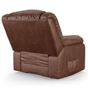 Ver imagem 5 de Poltrona do Papai Reclinável Melim Power Touch Massagem Pu Marrom Brilho Fh1 - D'Rossi