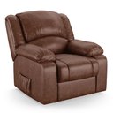 Ver imagem 1 de Poltrona do Papai Reclinável Melim Power Touch Massagem Pu Marrom Brilho Fh1 - D'Rossi