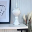 Ver imagem 4 de Decoração ornamento potiche cerâmico luxo branco c/ tampa