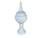 Ver imagem 1 de Decoração ornamento potiche cerâmico luxo branco c/ tampa