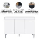 Ver imagem 5 de Balcão de Pia para Cozinha 120 Cm 3 Portas Kadu Branco
