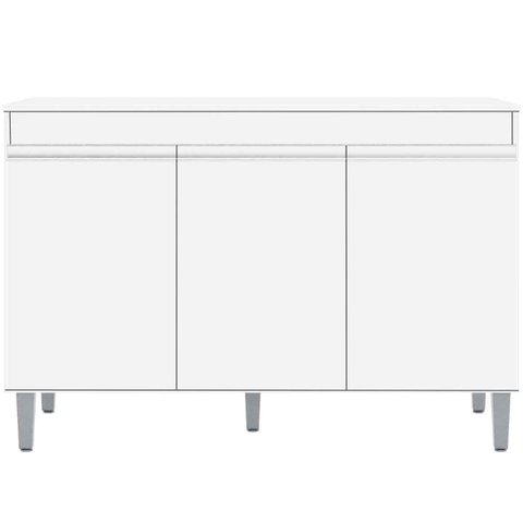 Balcão de Pia para Cozinha 120 Cm 3 Portas Kadu Branco