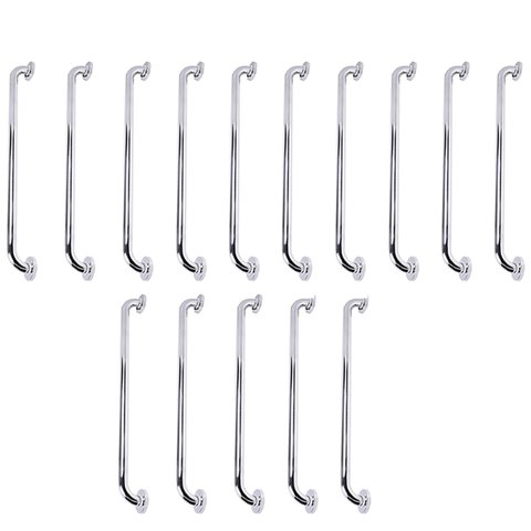 Barra de Apoio 70cm Inox Kit 15 Unidades Idoso Deficiente Acessibilidade Casa Banheiro Box Segurança