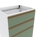 Ver imagem 5 de Balcão 3 Gavetas Kappesberg Celeste 100% Mdf Branco-verde Oliva 60cm