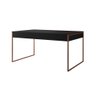 Mesa Jantar Industrial Retangular Filadélfia Preta 137x90cm Base Cobre com 4 Cadeiras Brancas Eiffel - 3