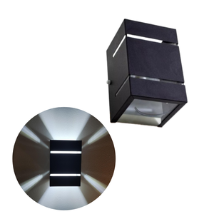 Arandela 2 Focos E 2 Frisos Externa Parede Muro Ar1510: Cor Preto