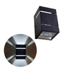 Arandela 2 Focos E 2 Frisos Externa Parede Muro Ar1510: Cor Preto - 1