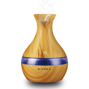 Umidificador Led Ultrassônico Madeira Clara 300ml Xc-um-04