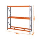 Ver imagem 2 de Mini Porta Pallet Mpp3ncpi Inicial 180x80x200cm Estante para Armazenagem com Plano 500kg Sa Gô