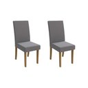 Ver imagem 1 de Cadeira Sala de Jantar 2cad131fr Kit 2 Un Freijo/veludo Titanio A050 - Kappesberg