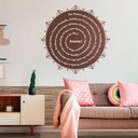 Ver imagem 1 de Adesivo de Parede Mandala Colorida com Frase Pai Nosso Espiral-Grande 75x75cm