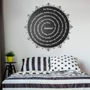 Ver imagem 2 de Adesivo de Parede Mandala Colorida com Frase Pai Nosso Espiral-Grande 75x75cm