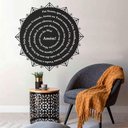Ver imagem 3 de Adesivo de Parede Mandala Colorida com Frase Pai Nosso Espiral-Grande 75x75cm