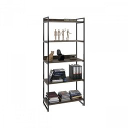 Kit 3 Peças com Mesa para Escritório em L Kuadra e 2 Estantes Multiuso 5 Prateleiras - 9