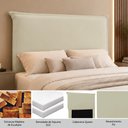 Ver imagem 3 de Cabeceira Decorativa Queen Size 1,60m Trento PU Marfim - Gran Belo