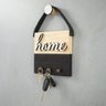 Porta-Chaves em Pinus Preto Home - 17cm - 2
