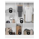 Ver imagem 6 de Guarda-Roupa Solteiro Ártico 5 Portas 3 Prateleiras Branco - Demóbile