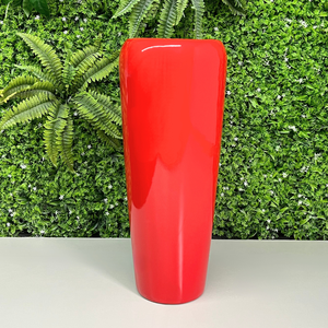 Vaso Decorativo Fibra de Vidro Florida P 65cm Vermelho