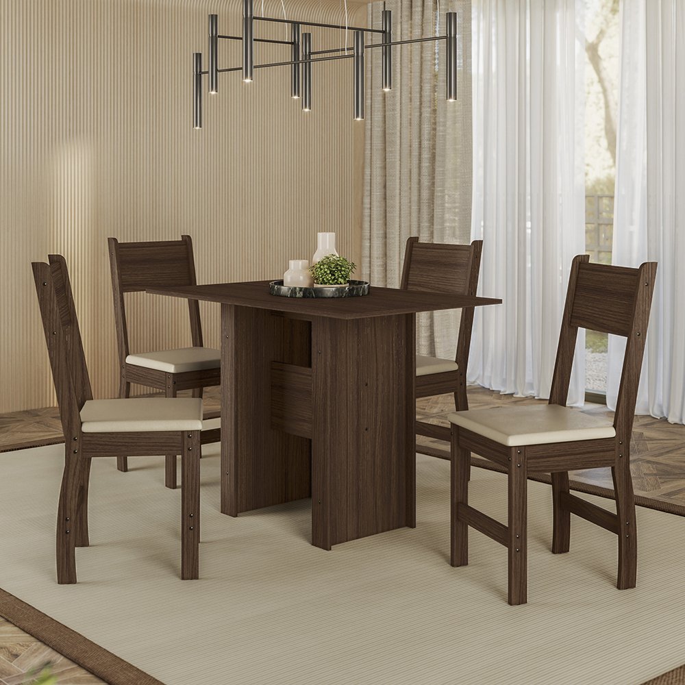 Conjunto Mesa Com 4 Cadeiras Milano  - 2