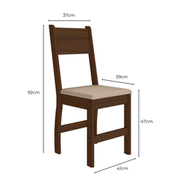 Conjunto Mesa Com 4 Cadeiras Milano  - 9
