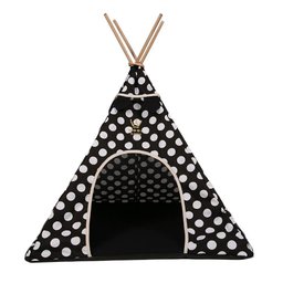 Cabana Apache Woof Classic Poá Preto - 1