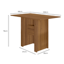 Ver imagem 5 de Conjunto Mesa 4 Cadeiras Milano Poliman Bege/Carvalho/Savana