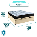 Ver imagem 3 de Cama Box Bau + Colchão Casal Molas Ensacadas Life Gold Paropas