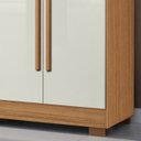 Ver imagem 7 de Guarda Roupa Solteiro 154cm 4 Portas Raiz Cinamomo/off A15 - Mpozenato