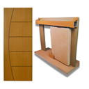 Ver imagem 1 de Kit Porta Madeira Frisada 4022 - 70x210 + Trilho Correr 1,40 Cereja + Brinde