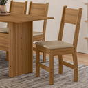 Ver imagem 2 de Kit 2 Cadeiras de Jantar MDF Milano Laranja/Carvalho/Savana