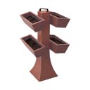 Ver imagem 1 de Kit 4 Vaso Planta Horta Grande Jardineira 50cm Floreira com Suporte Polietileno