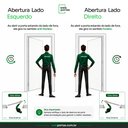 Ver imagem 3 de Kit Porta de Madeira 210x82cm Batente 16cm Lisa Primer Uniportas Abertura Direita Branco