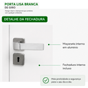 Ver imagem 2 de Kit Porta de Madeira 210x82cm Batente 16cm Lisa Primer Uniportas Abertura Direita Branco