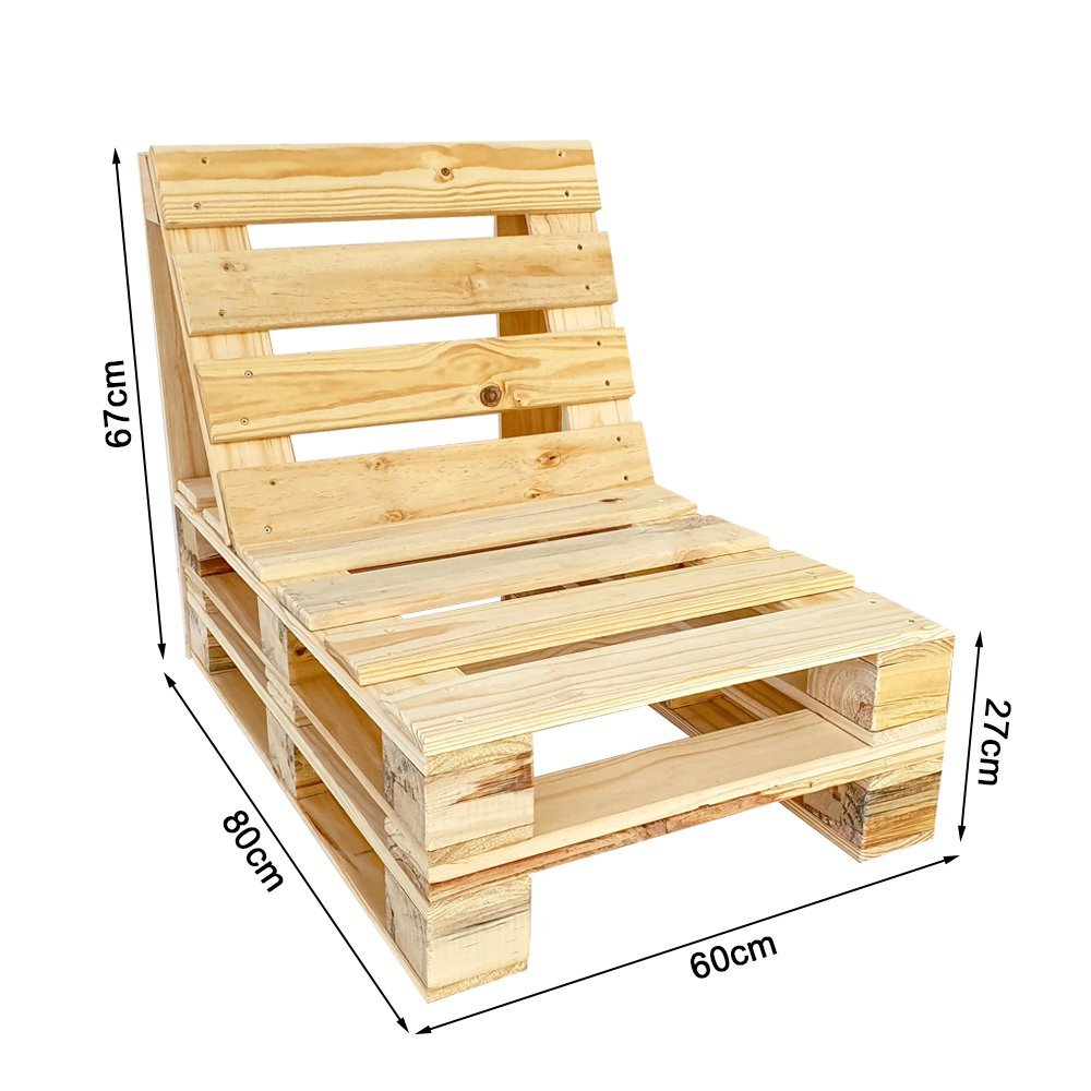 Poltrona de Sacada para Apartamento Rústica de Pallet - 3