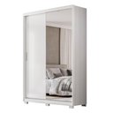 Ver imagem 1 de Guarda Roupa Casal Riva 2 Portas Deslizantes Flex Branco com Espelho e Pés - Demóbile