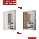 Ver imagem 6 de Guarda Roupa Casal Riva 2 Portas Deslizantes Flex Branco com Espelho e Pés - Demóbile