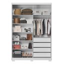 Ver imagem 5 de Guarda Roupa Casal Riva 2 Portas Deslizantes Flex Branco com Espelho e Pés - Demóbile
