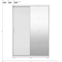 Ver imagem 7 de Guarda Roupa Casal Riva 2 Portas Deslizantes Flex Branco com Espelho e Pés - Demóbile