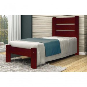 Cama Solteirão Berlim De Madeira Angelim Mogno
