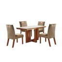 Ver imagem 2 de Conjunto Sala De Jantar Mesa Frisa E 4 Cadeiras Esparta 